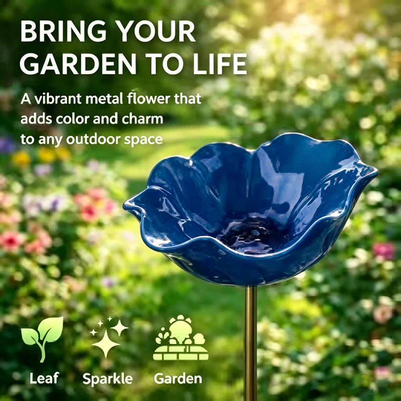 π₯Last Day 55% OFF π₯ Colorful Metal Flower Stake for Birds, Bees & Butterflies