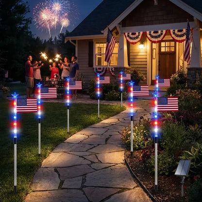 MADE IN USA-8-Piece Flag Light Set🔥 – 4th of July Decorations✨