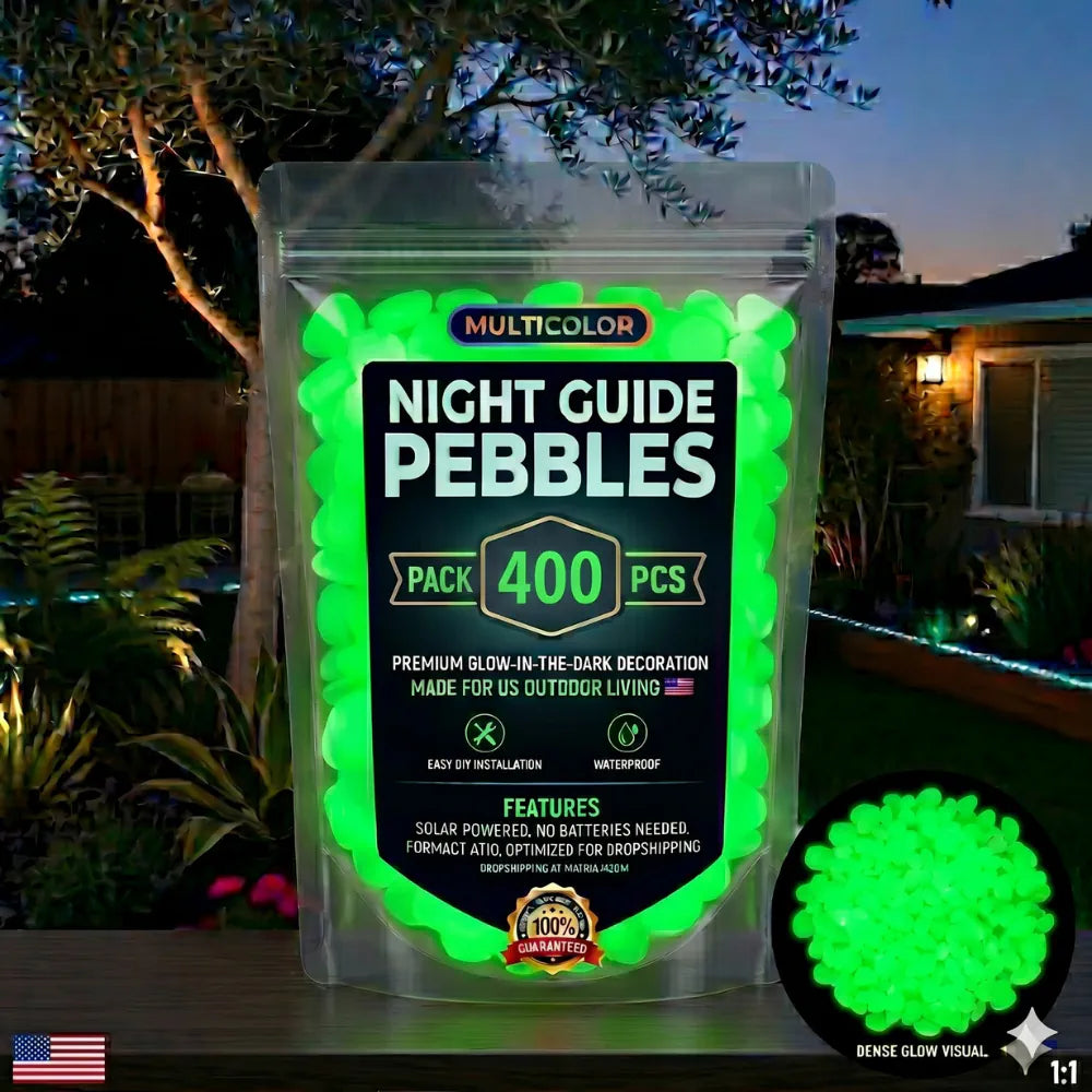 🌈Colorful Glow-in-the-Dark Garden Stones