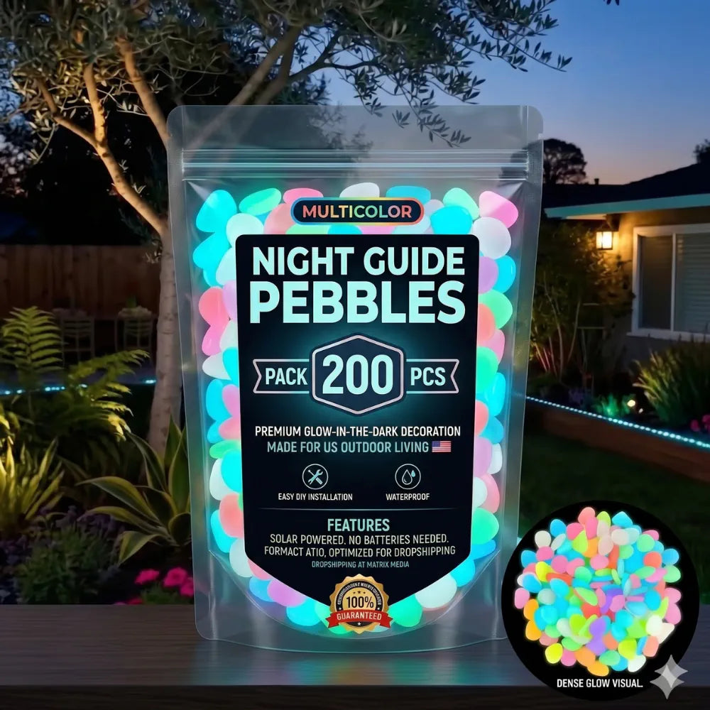 🌈Colorful Glow-in-the-Dark Garden Stones