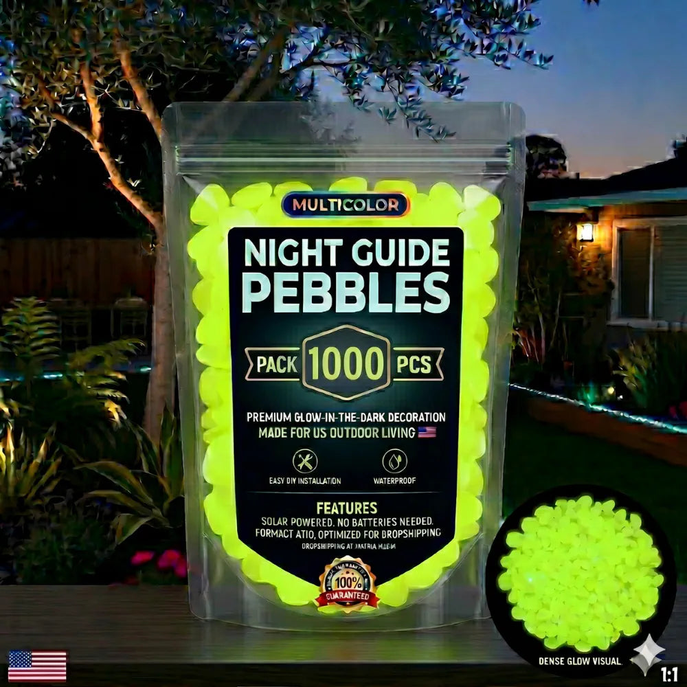 🌈Colorful Glow-in-the-Dark Garden Stones