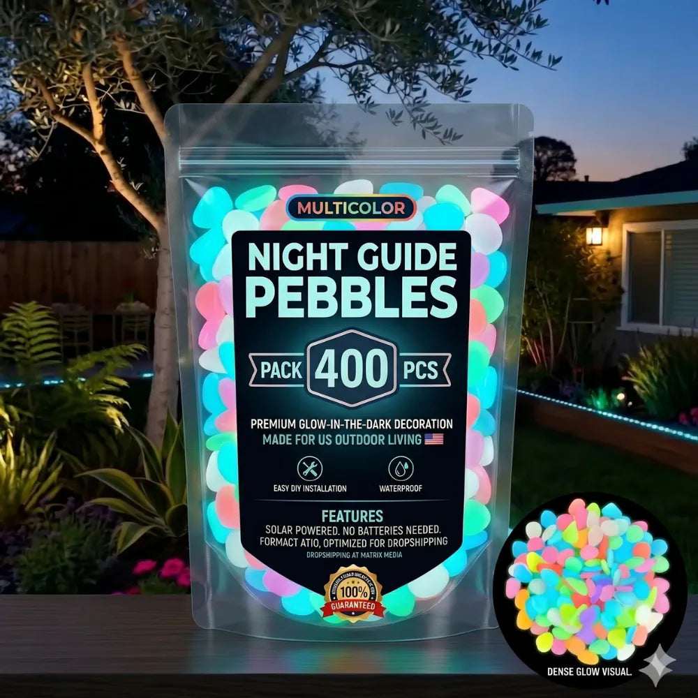🌈Colorful Glow-in-the-Dark Garden Stones