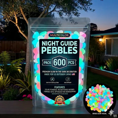 🌈Colorful Glow-in-the-Dark Garden Stones