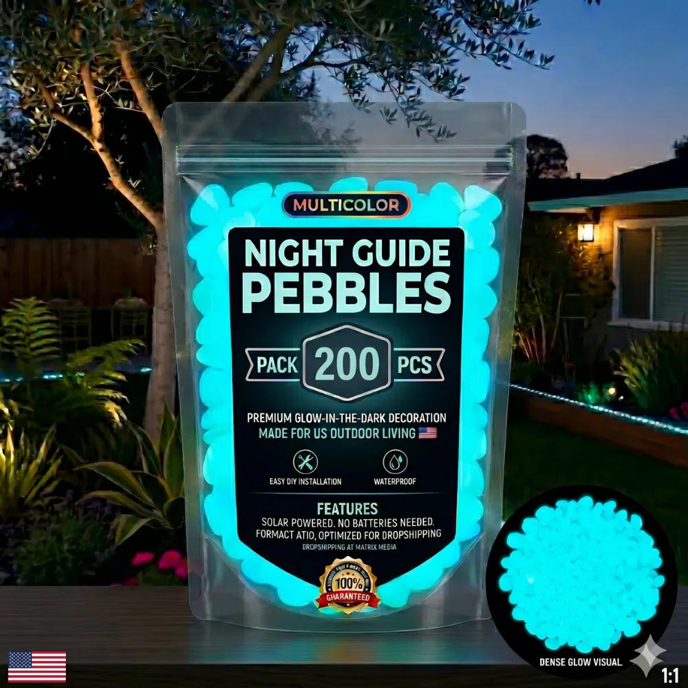 🌈Colorful Glow-in-the-Dark Garden Stones
