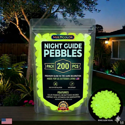 🌈Colorful Glow-in-the-Dark Garden Stones