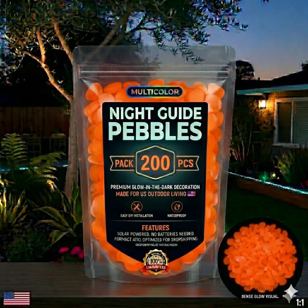 🌈Colorful Glow-in-the-Dark Garden Stones