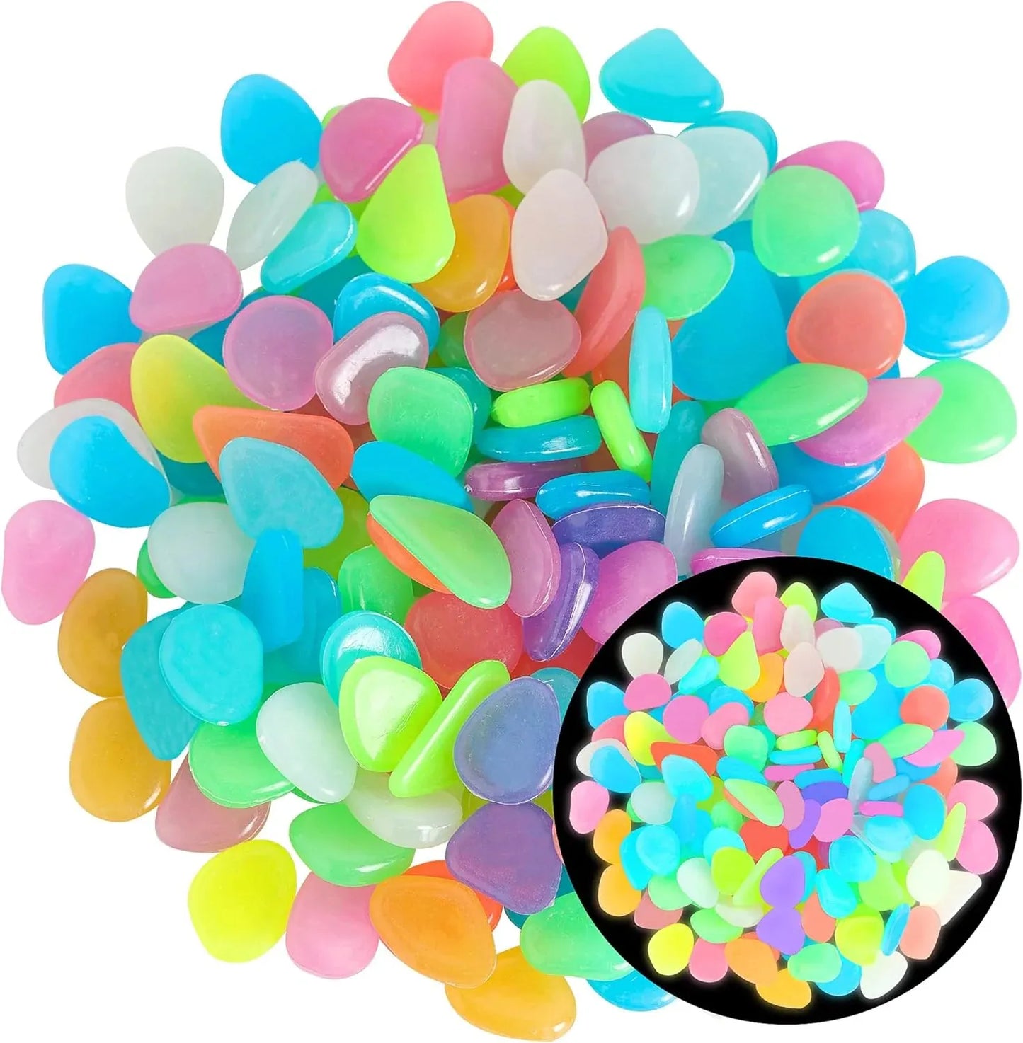 🌈Colorful Glow-in-the-Dark Garden Stones