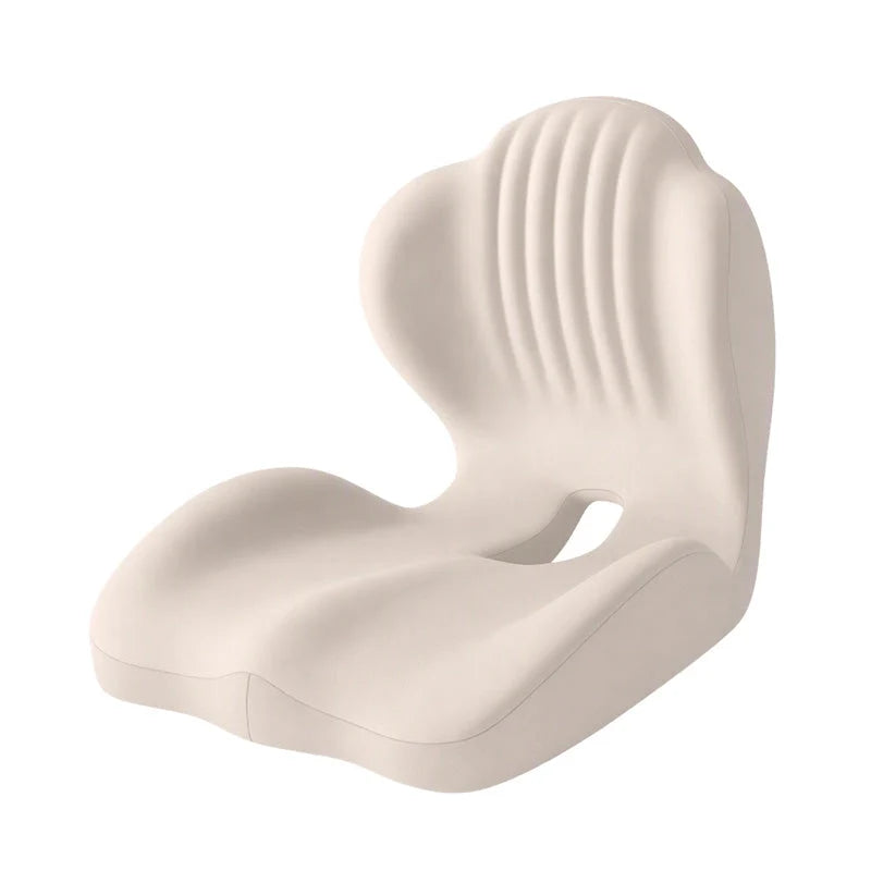 Ergonomic Memory Foam Seat Cushion with Lumbar Support – Pressure Relief, Height Boost, Universal Fit
