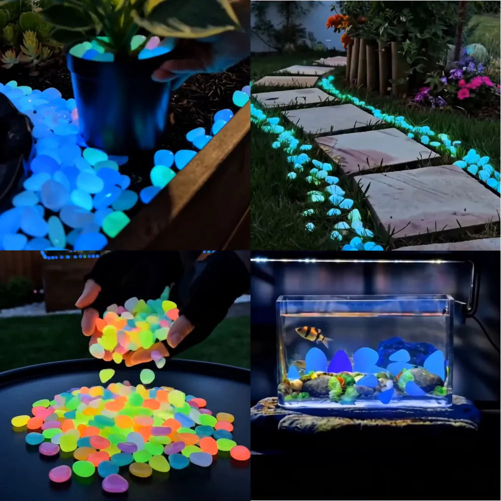 🌈Colorful Glow-in-the-Dark Garden Stones