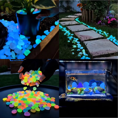 🌈Colorful Glow-in-the-Dark Garden Stones