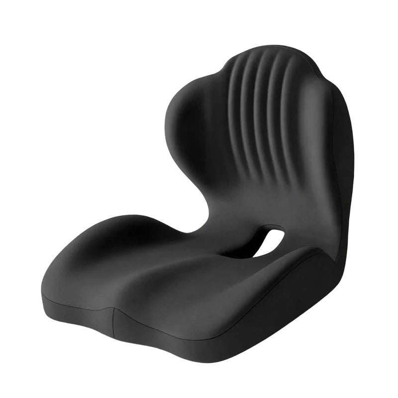 Ergonomic Memory Foam Seat Cushion with Lumbar Support – Pressure Relief, Height Boost, Universal Fit
