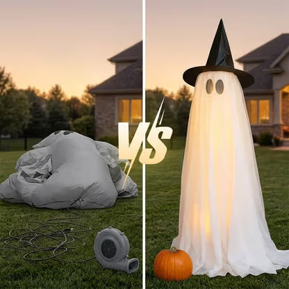 Halloween Spooky Lighted Ghost Decor Set
