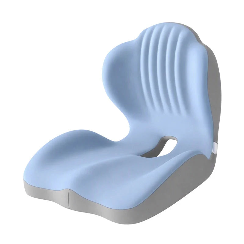 Ergonomic Memory Foam Seat Cushion with Lumbar Support – Pressure Relief, Height Boost, Universal Fit