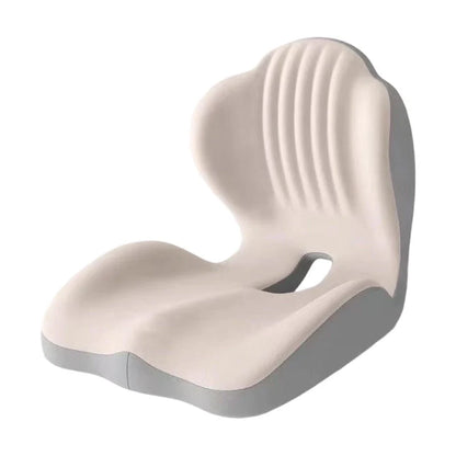 Ergonomic Memory Foam Seat Cushion with Lumbar Support – Pressure Relief, Height Boost, Universal Fit
