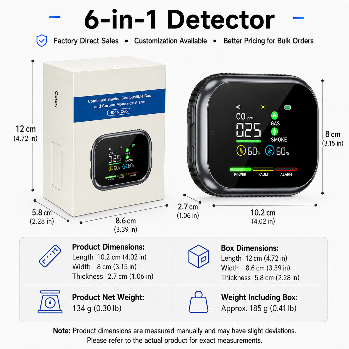 6-in-1 Combustible Gas Detector