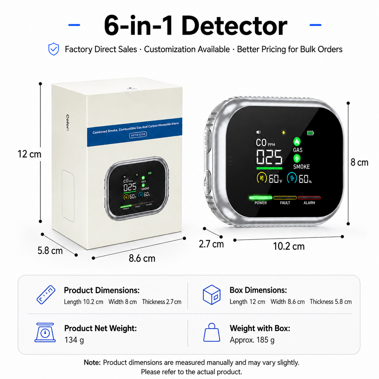 6-in-1 Combustible Gas Detector
