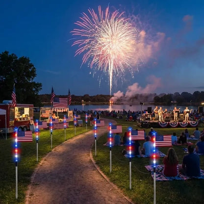 MADE IN USA-8-Piece Flag Light Set🔥 – 4th of July Decorations✨