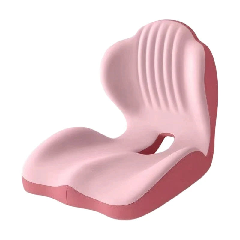 Ergonomic Memory Foam Seat Cushion with Lumbar Support – Pressure Relief, Height Boost, Universal Fit
