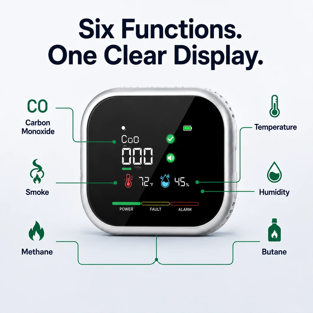 6-in-1 Combustible Gas Detector