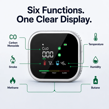 6-in-1 Combustible Gas Detector