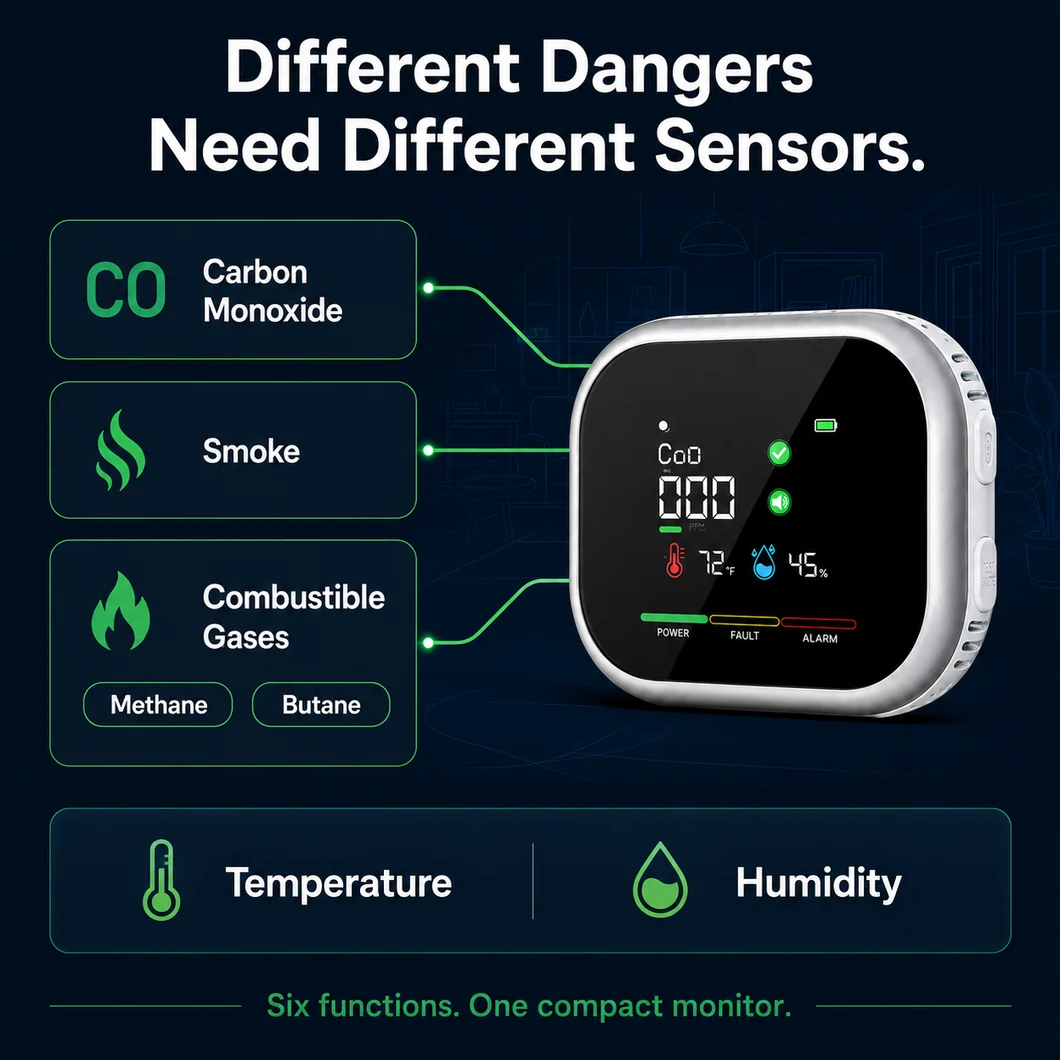 6-in-1 Combustible Gas Detector