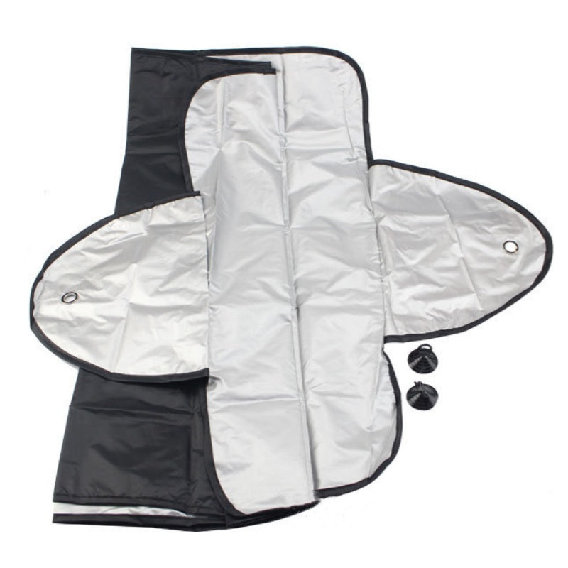 Car Windshield Cover with Suction Cups – prevents frost & snow. Keeps car cool in summer, no scraping in winter! 🛡️✅