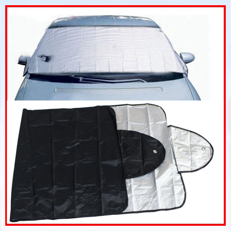 Car Windshield Cover with Suction Cups – prevents frost & snow. Keeps car cool in summer, no scraping in winter! 🛡️✅