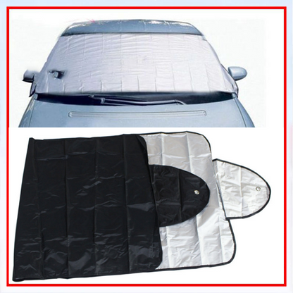 Car Windshield Cover with Suction Cups – prevents frost & snow. Keeps car cool in summer, no scraping in winter! 🛡️✅