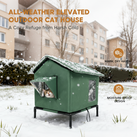 🐈Elevated Insulated Outdoor Cat House