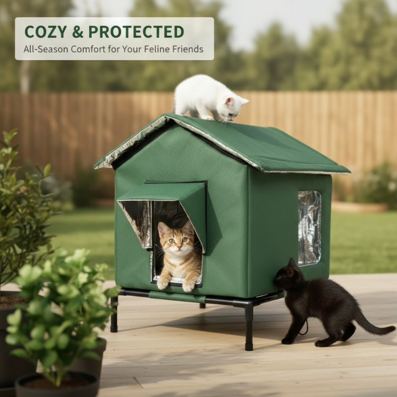 🐈Elevated Insulated Outdoor Cat House